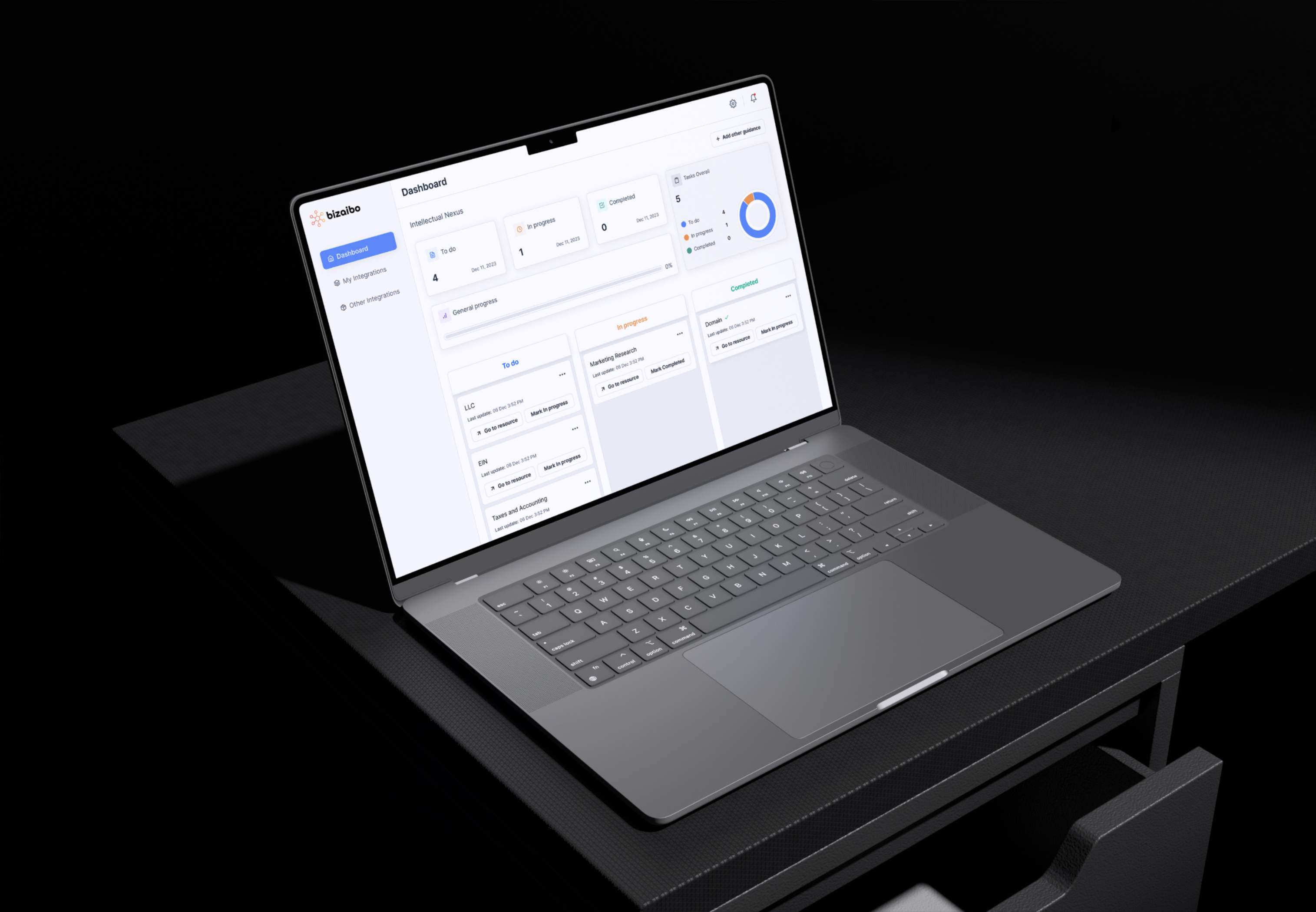 The platform was developed with a structured data and workflow system, enabling users to track progress, manage tasks, a