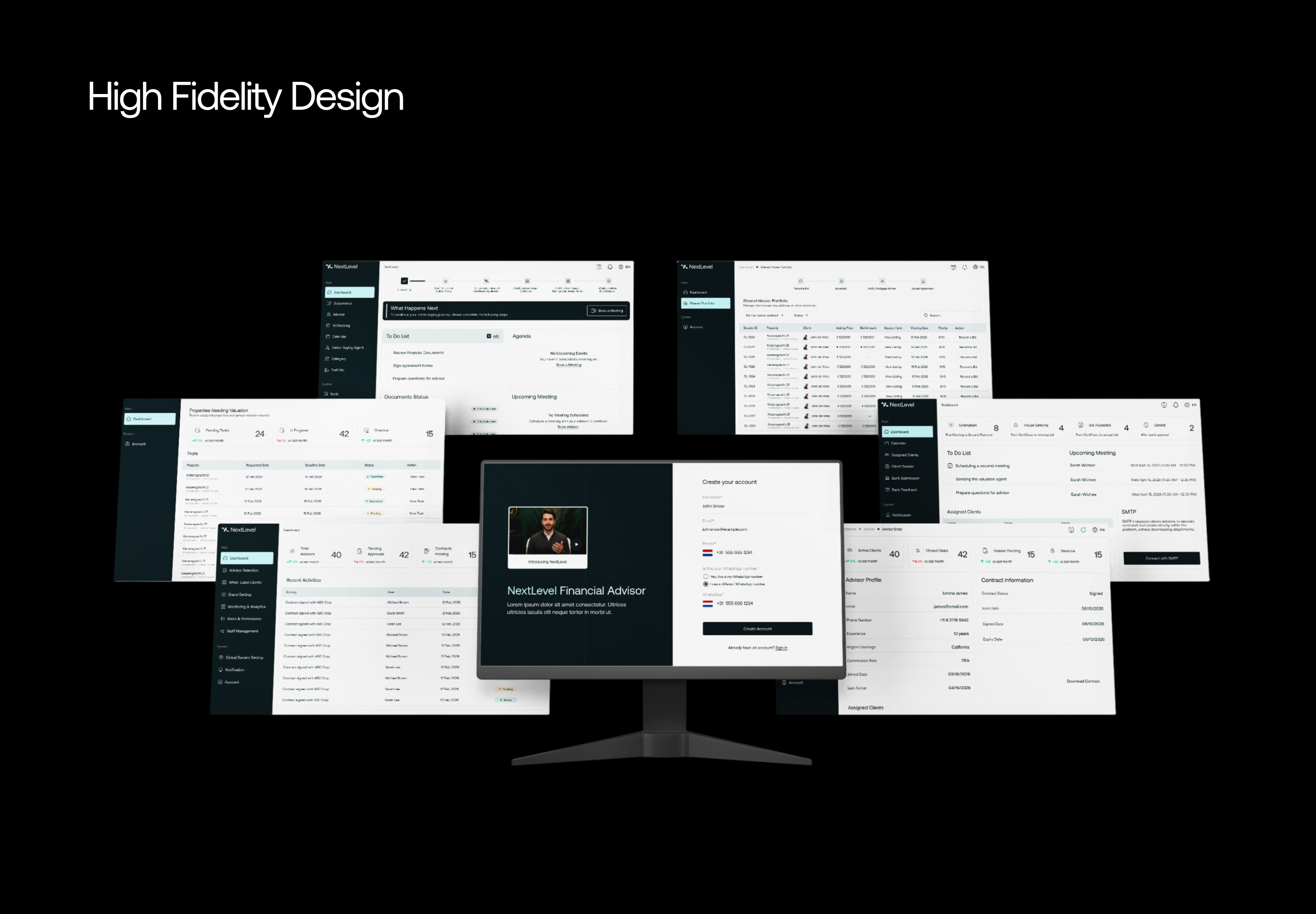 Designed and refined user interfaces through iterative wireframing and visual design, ensuring clarity, usability, and s